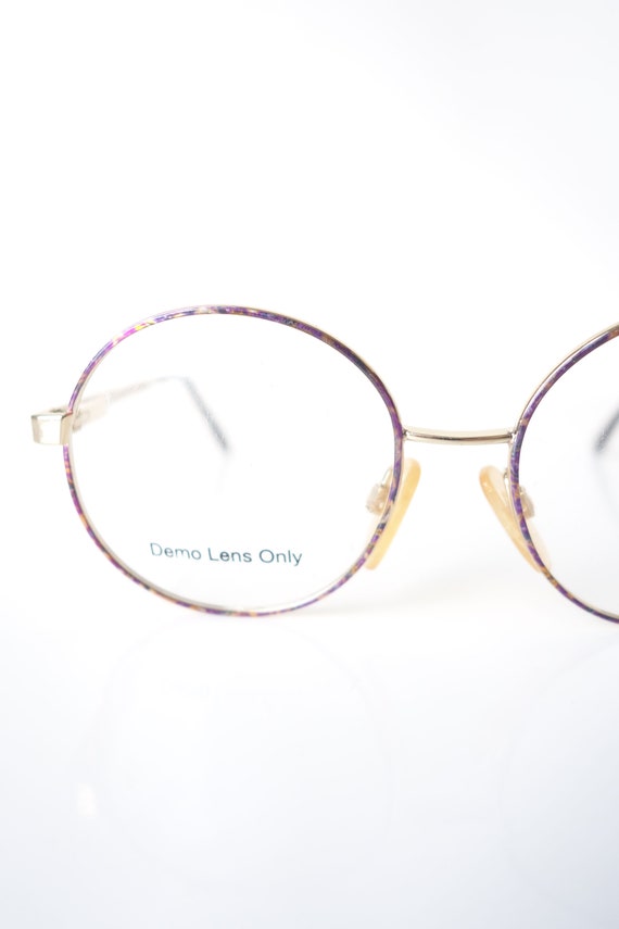 Purple Wire Rim Round Eyeglasses – 1970s Womens R… - image 2