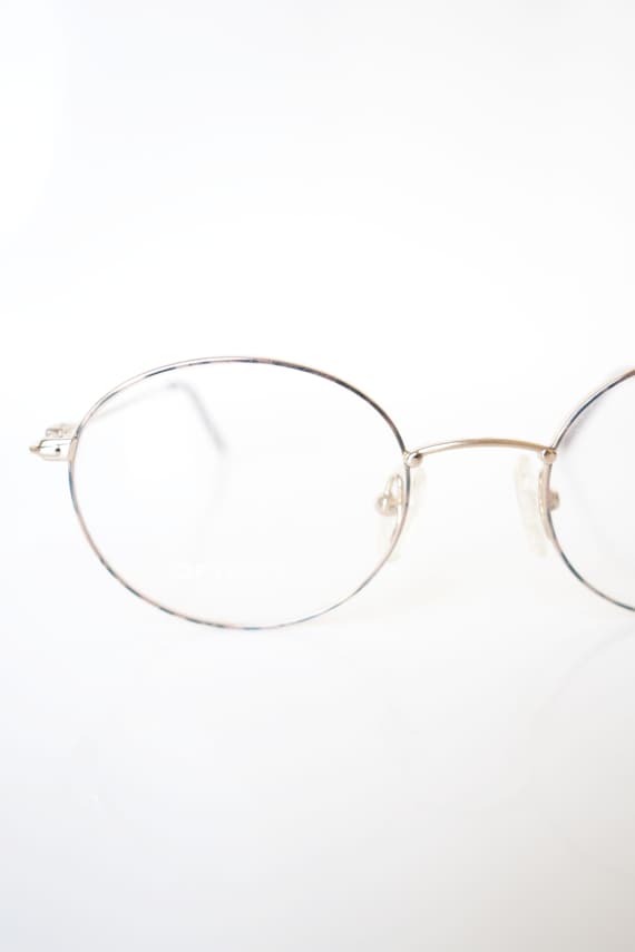 1980s Silver Wire Rim Eyeglasses – Womens Pastel … - image 1