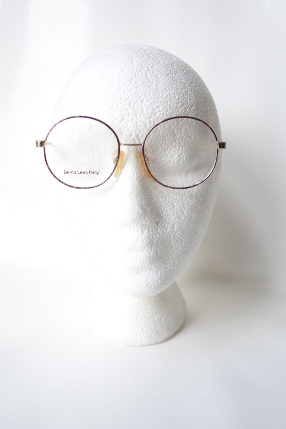 Purple Wire Rim Round Eyeglasses – 1970s Womens R… - image 6