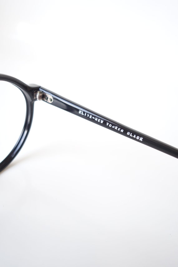 Glossy Black Round Eyeglasses – Womens Round P3 V… - image 5