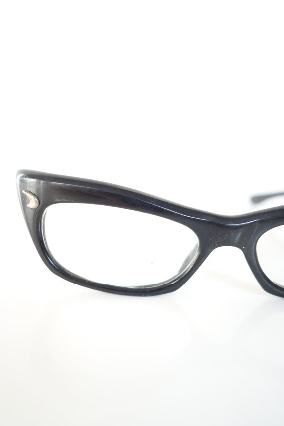 Italian Mod 1960s Cat Eye Glasses – Women Black Ca