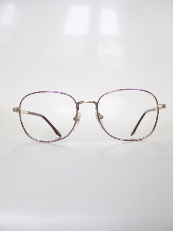 Pink Wire Frame Glasses - Womens Vintage 1980s Ov… - image 2