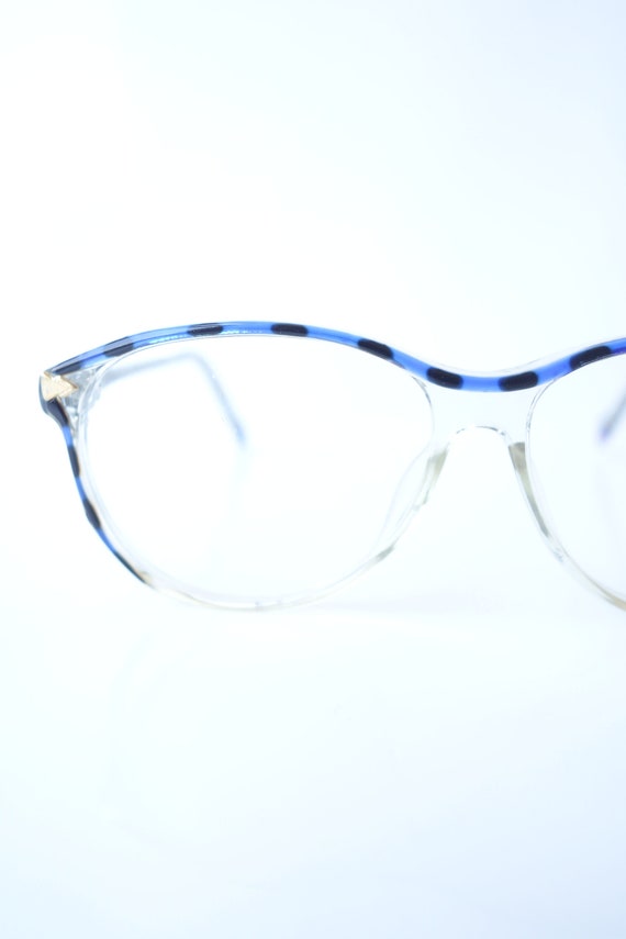 Sapphire Blue Vintage Eyeglasses – Womens 1980s C… - image 1