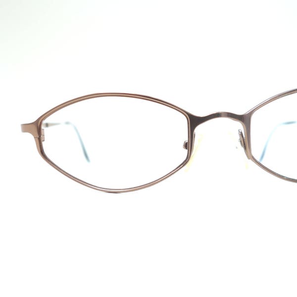 1990s Matrix Glasses - 90s Small Eyeglasses - Avant Garde Reading Glasses with Angular Lines - Vintage Deadstock Optical Frames