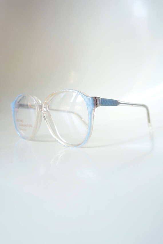 Round Blue Glasses - 1980s Round Glasses - Authen… - image 3