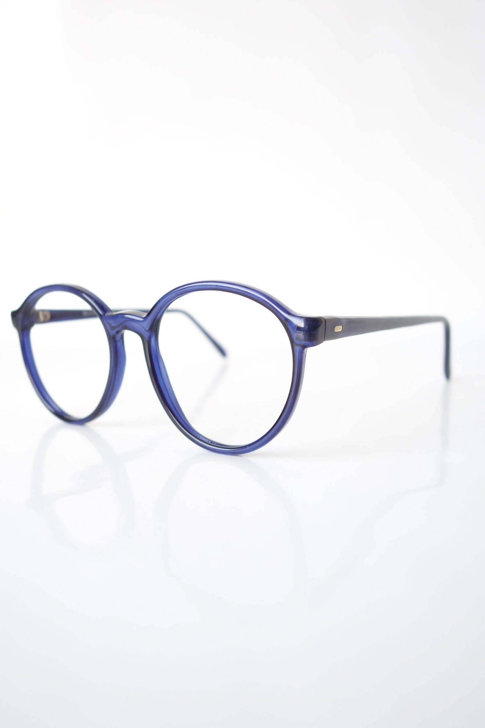 Vintage Blue 1960s Eyeglasses Womens Round Cobalt Blue Etsy