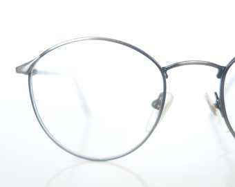 Round Womens Eyeglasses – Vintage Round Eyeglass Frames – Gunmetal Wire Frame Glasses- Womens Fake Glasses – Deadsotck Vintage Optical