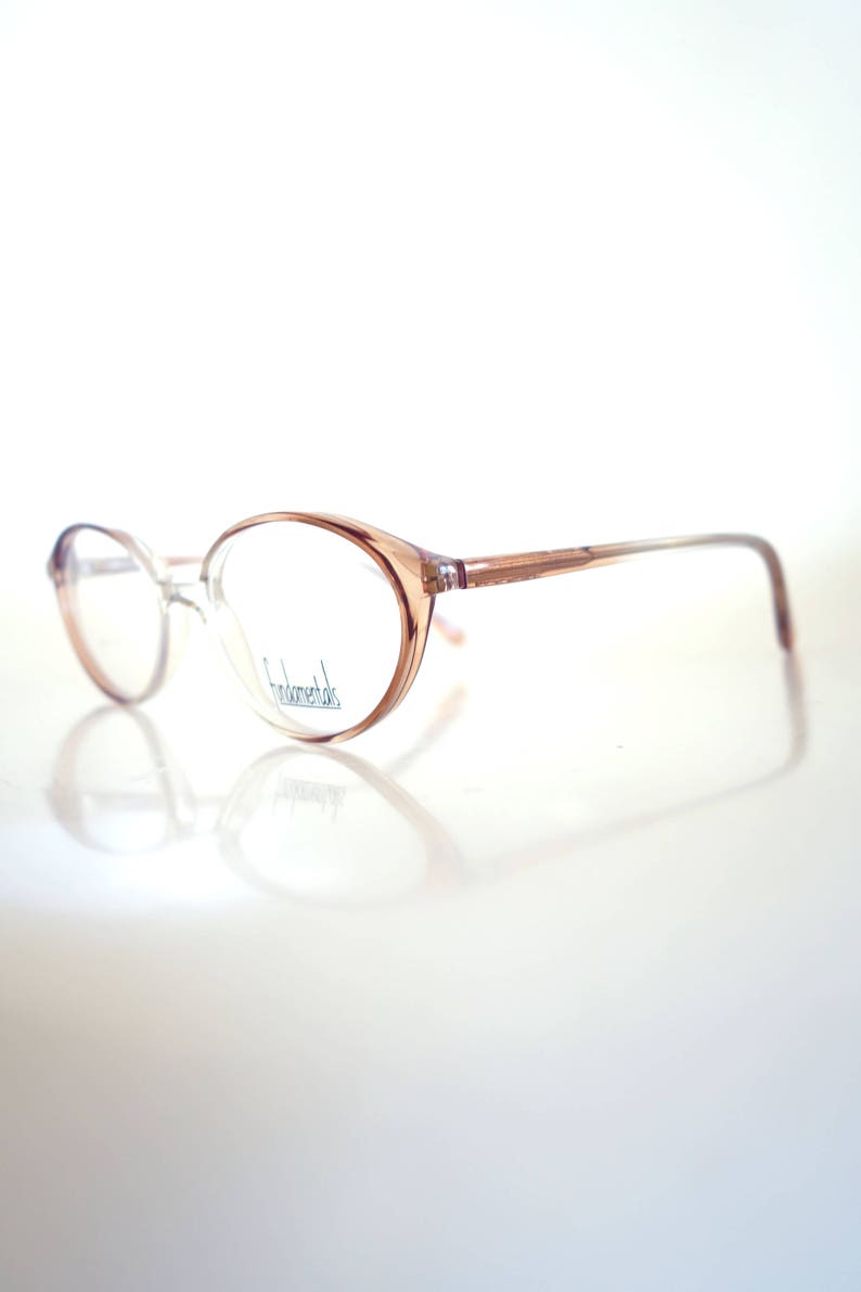 Clear Glasses with Light Grey Detail NOS Vintage Optical Frames Womens 90s Matrix Glasses Small Oval Glasses 1990s Small Y2k Glasses