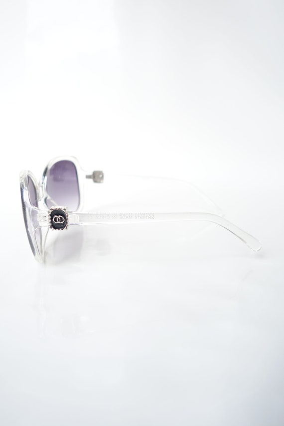 Clear Oversized Huge Retro Sunglasses – Womens Cl… - image 5