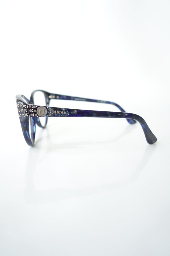 Vintage Fendi Lapis Blue 1980s Eyeglasses – Rhine… - image 4