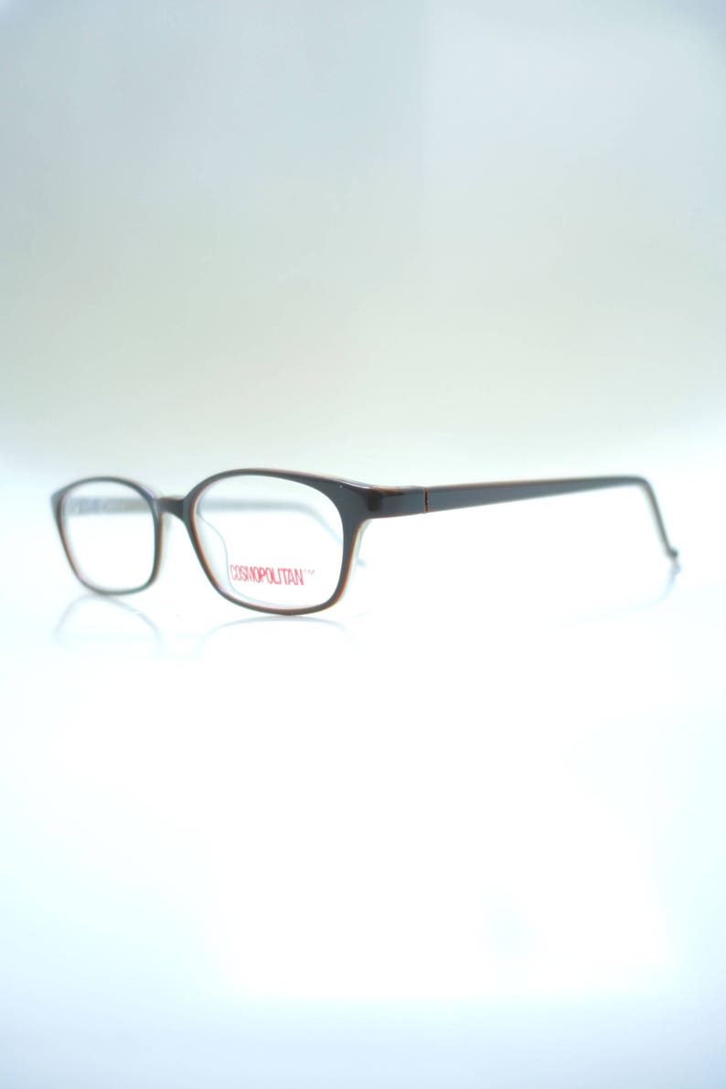 Moss Green and Brown Retro Eyeglasses 1980s Womens Reading Glasses Deadstock Vintage Hornrim Readers NOS Vintage Reading Glasses