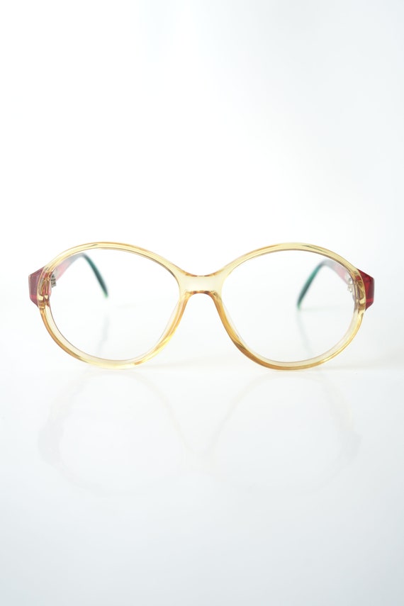 Vintage Round Yellow Green and Red Clear Eyeglass… - image 2