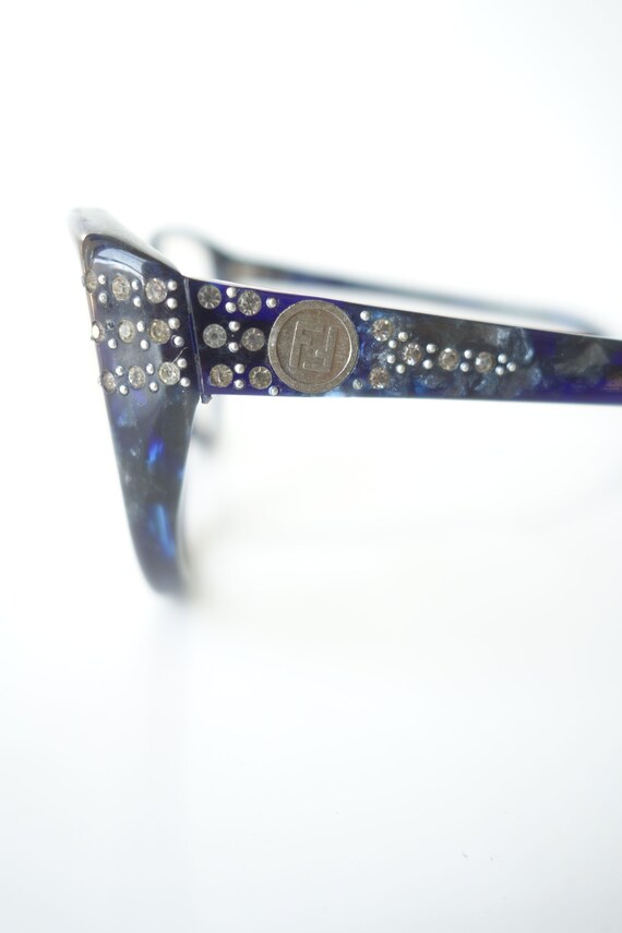 Vintage Fendi Lapis Blue 1980s Eyeglasses – Rhine… - image 5