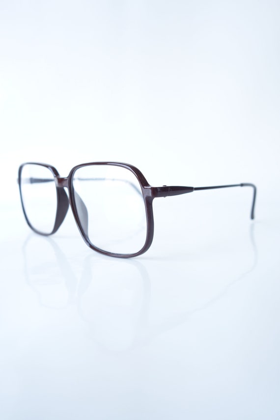 Vintage Mens Deadstock 1980s Glasses – Dark Brown… - image 4