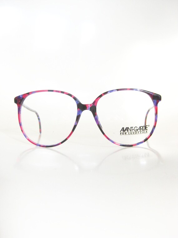 Vintage Purple Round Eyeglasses Avant Garde Luxot… - image 2