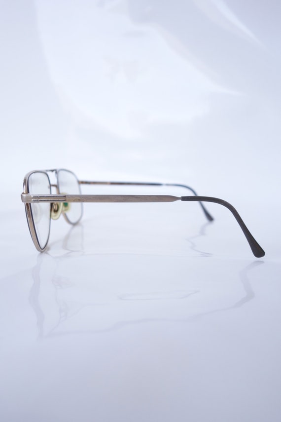 Vintage Mens Gold Wire Frame Glasses – Metallic G… - image 4