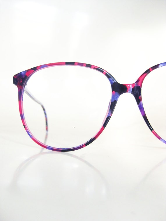 Vintage Purple Round Eyeglasses Avant Garde Luxot… - image 1