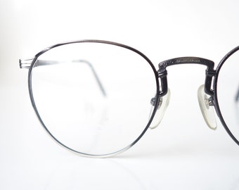 60s NOS Round Wire Rim Glasses – Vintage Burnished Brass P3 Eyeglass Frames – 1960s Round Womens Retro Glasses - New Old Stock Retro Frames