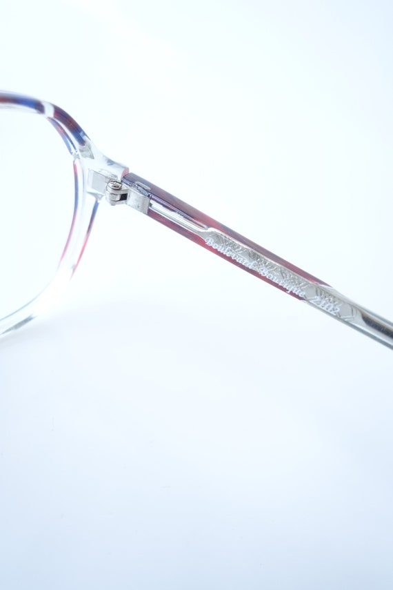 Colorful Blue and Red Eyeglasses – Vintage Clear … - image 5