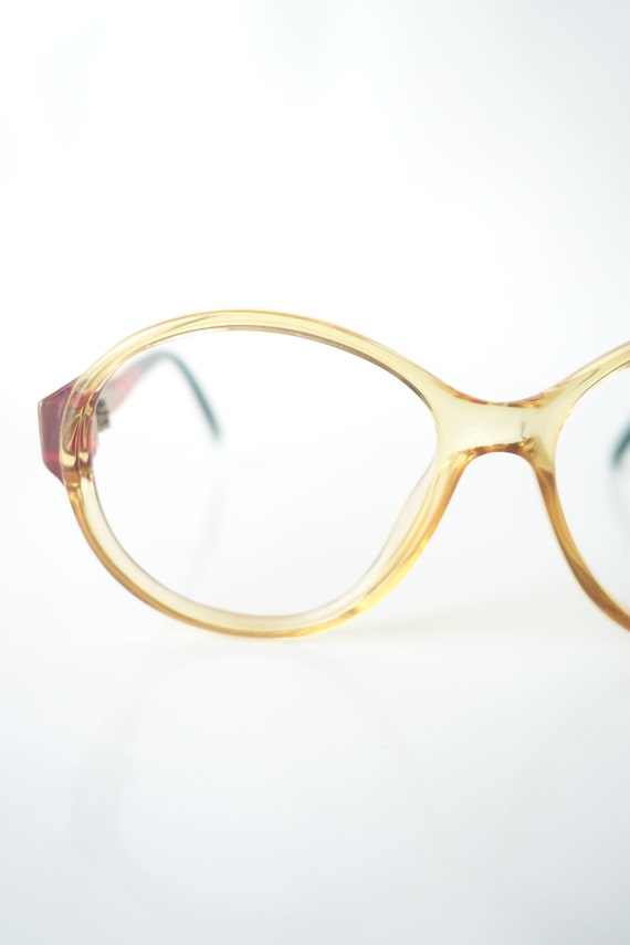 Vintage Round Yellow Green and Red Clear Eyeglass… - image 3