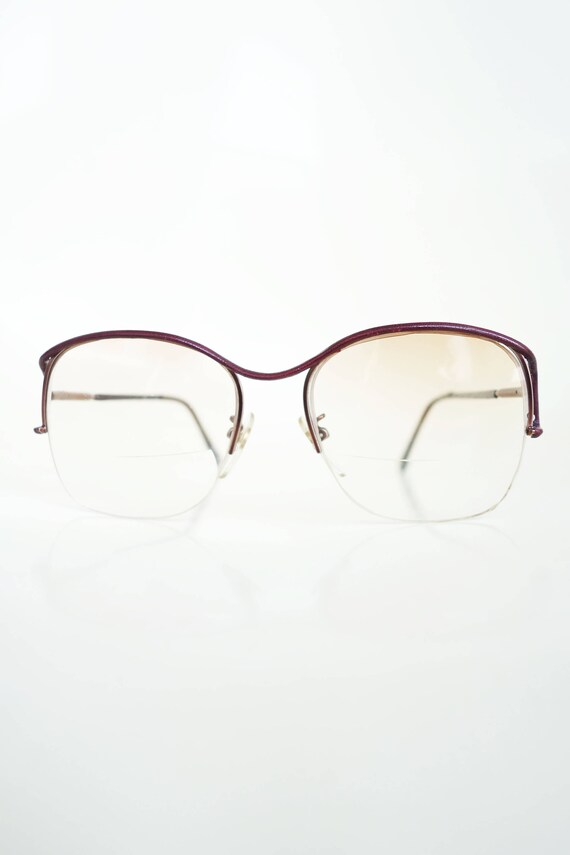 Vintage Tura Eyeglasses - Leather Detail Wire Fra… - image 3