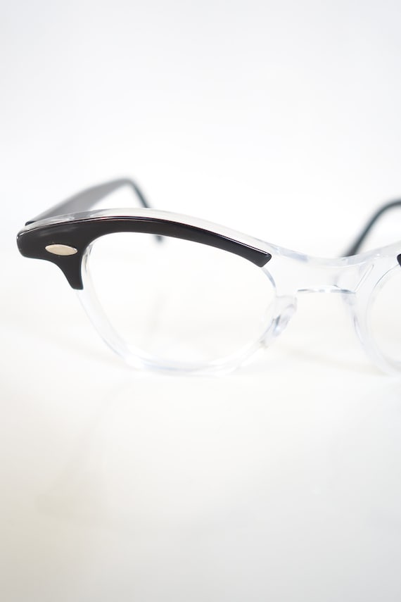 Clear and Black Horn Rim Glasses – Womens Horn Ri… - image 1