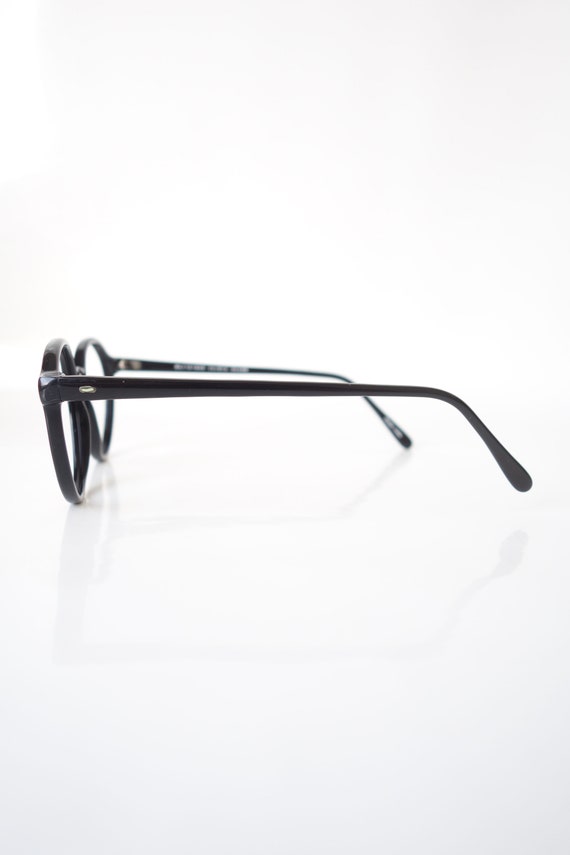 Glossy Black Round Eyeglasses – Womens Round P3 V… - image 4