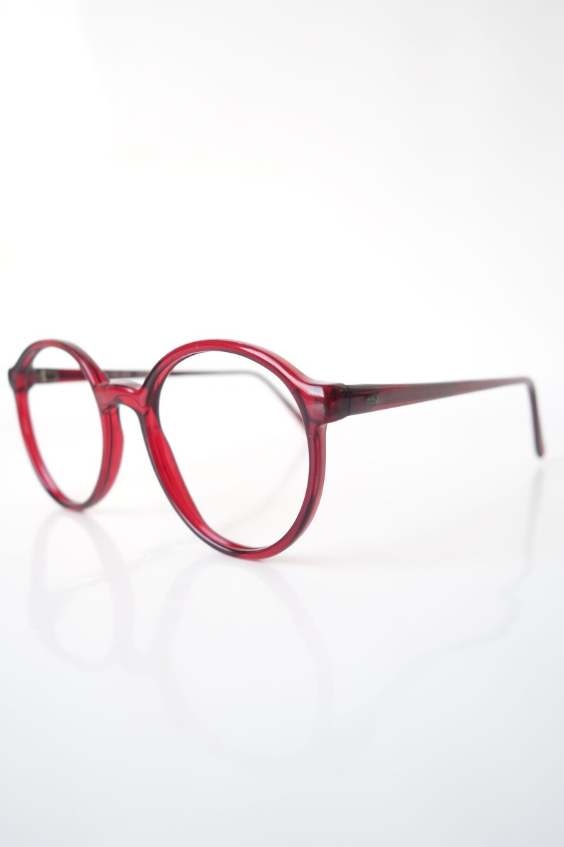 1960s Round Red Eyeglass Frames Womens P3 Perfectly Round Etsy