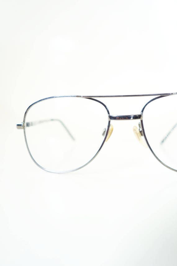 Womens Aviator Eyeglasses - Silver Wire Rim Aviato