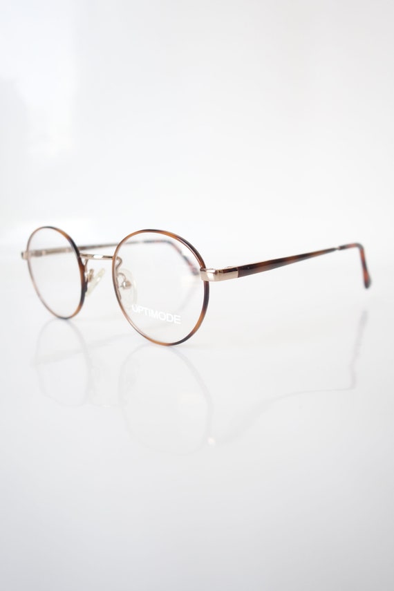 Womens Round Eyeglass Frames – Amber Tortoiseshel… - image 2