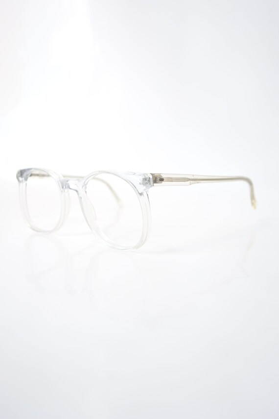 Crystal Clear Round Eyeglasses – Womens Clear Rou… - image 3