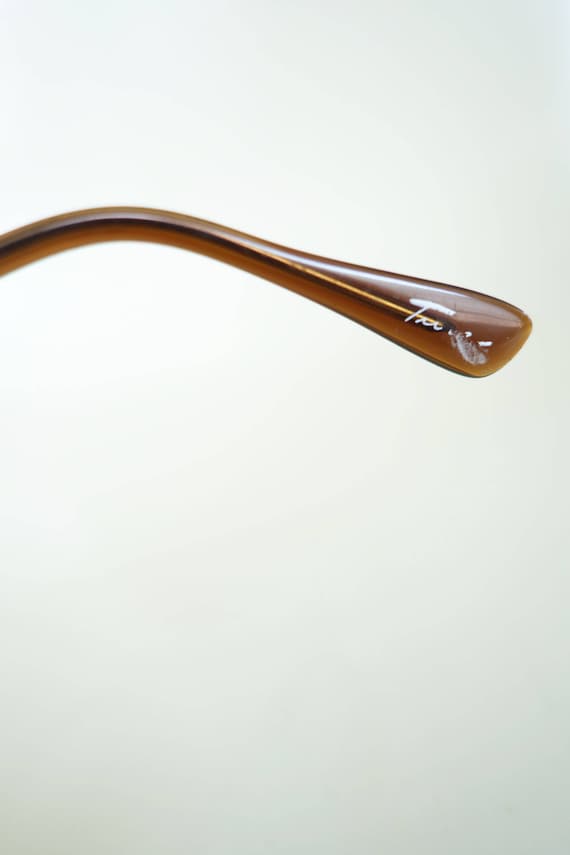 Vintage Tura Eyeglasses - Leather Detail Wire Fra… - image 5