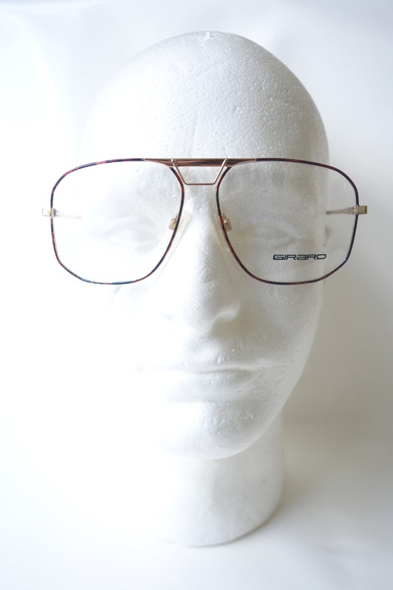 Mens Aviator Vintage Eyeglasses – 1980s Amber Tor… - image 6