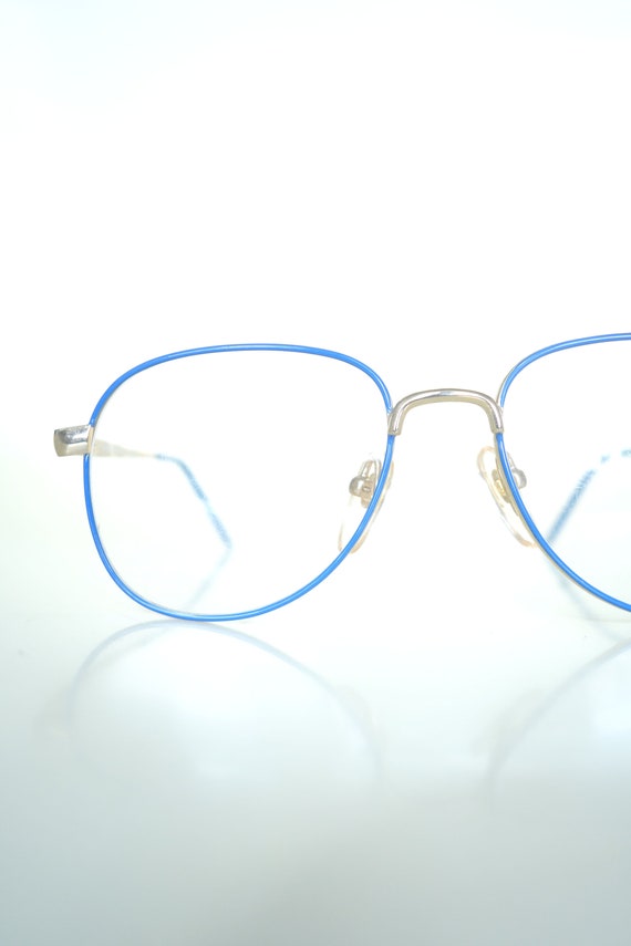 Vintage Womens Blue Aviators Wire Rim Aviator Glasses Blue | Etsy
