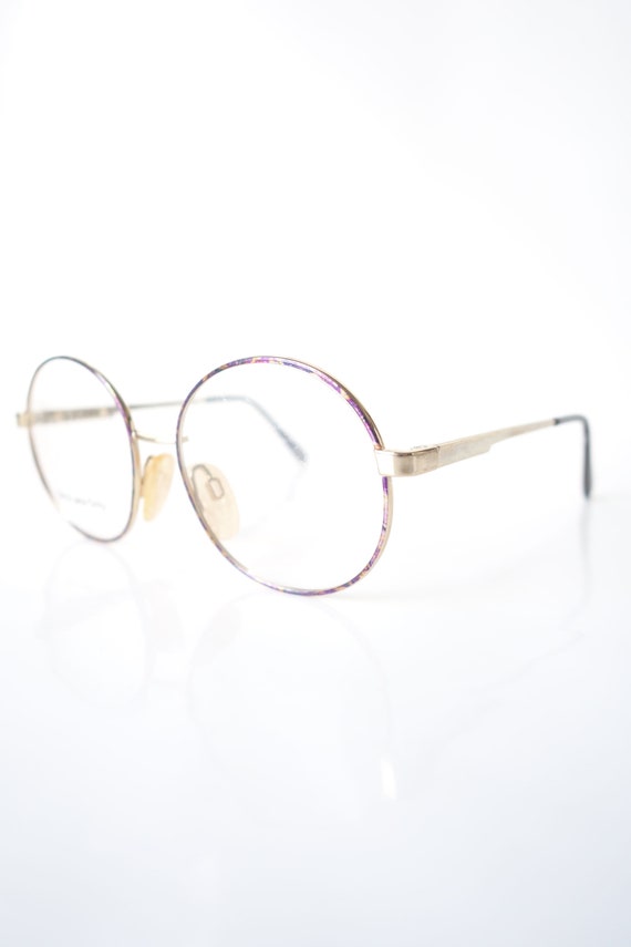 Purple Wire Rim Round Eyeglasses – 1970s Womens R… - image 3