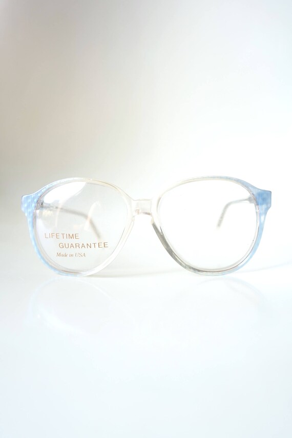 Round Blue Glasses - 1980s Round Glasses - Authen… - image 2