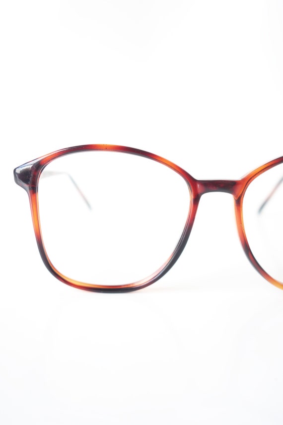 1980s Deadstock Womens Wayfarer Glasses – Dark Am… - image 1