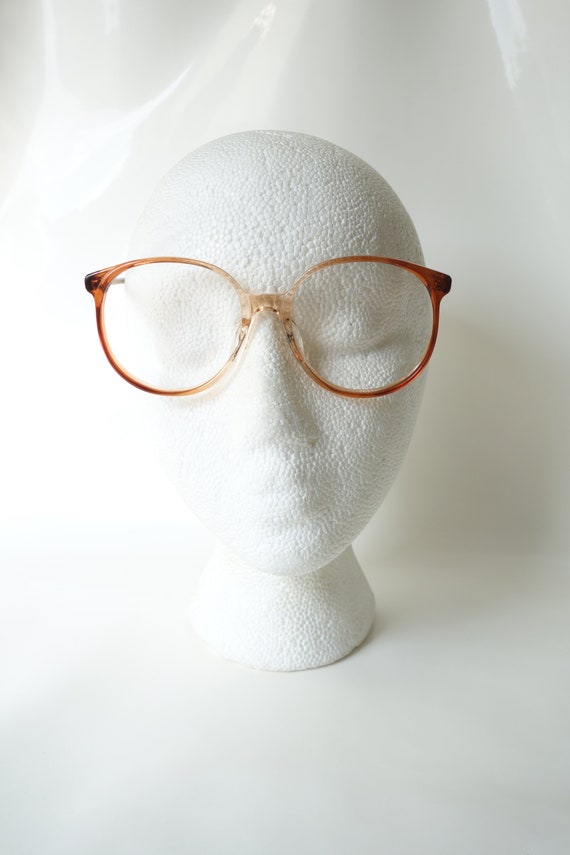 Vintage Round P3 Amber Eyeglasses – 1980s Oversiz… - image 7