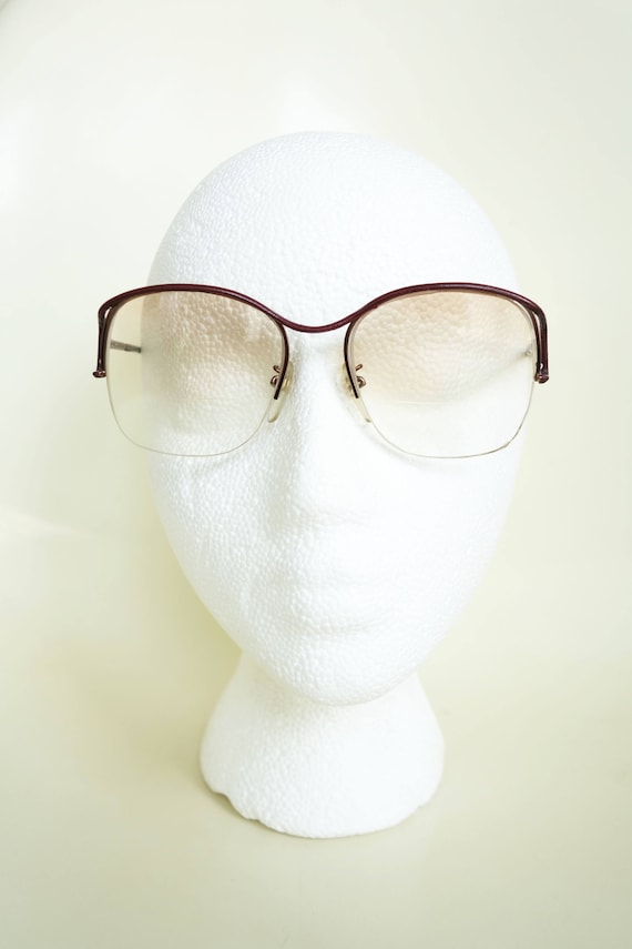 Vintage Tura Eyeglasses - Leather Detail Wire Fra… - image 7