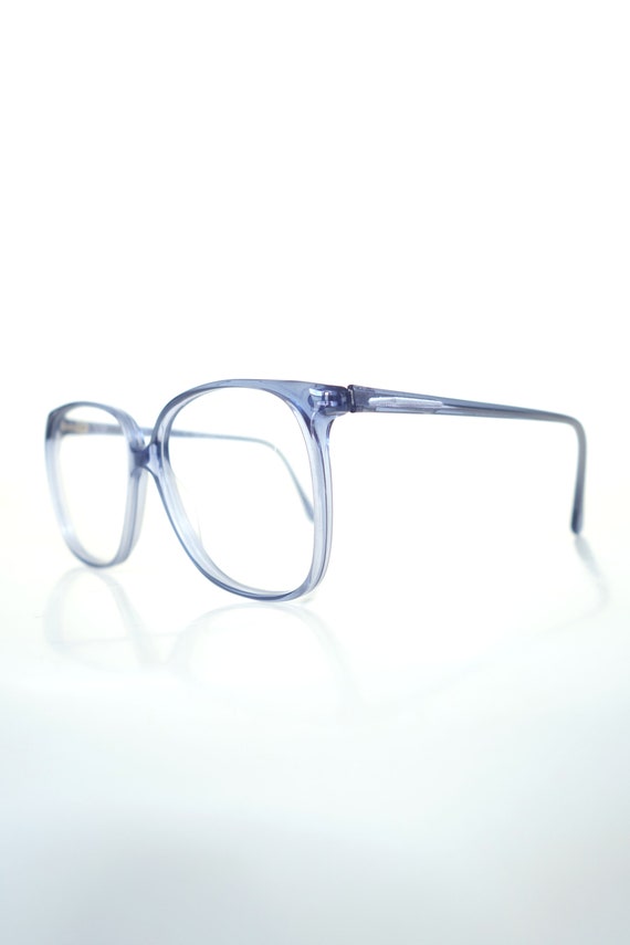 Clear Blue Eyeglasses Vintage French Glasses Sky … Gem