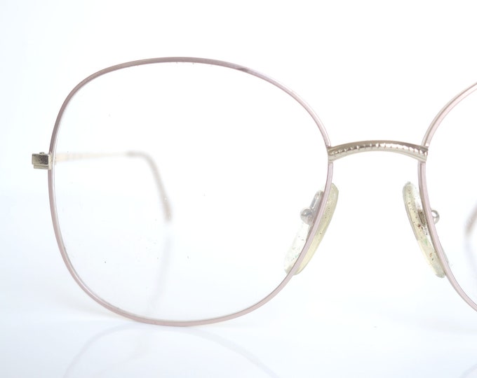 1980s Light Pink Wire Frame Glasses Womens Wire Rim Eyeglasses Light