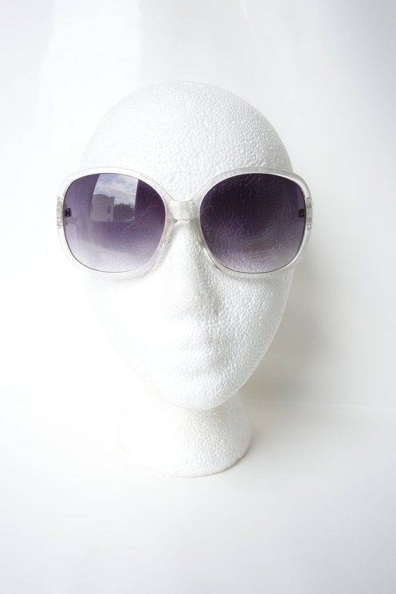 Clear Oversized Huge Retro Sunglasses – Womens Cl… - image 8