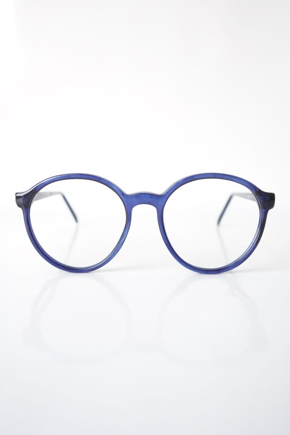 Vintage Blue 1960s Eyeglasses – Womens Round Cobal