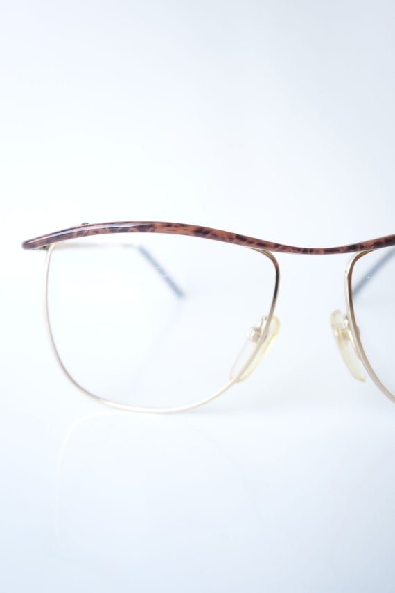 Womens Aviator Eyeglasses – Gold and Faux-Bois Vin