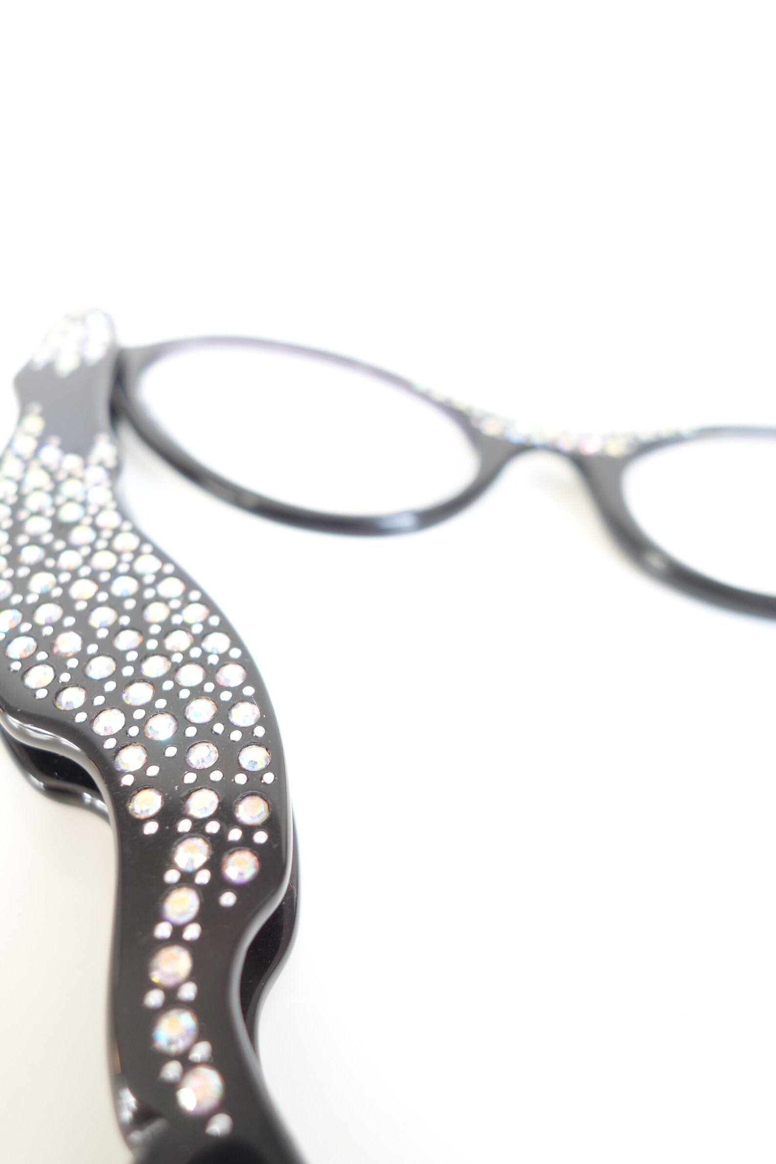 Rhinestone Opera Glasses Folding Crystal Reading Glasses Etsy