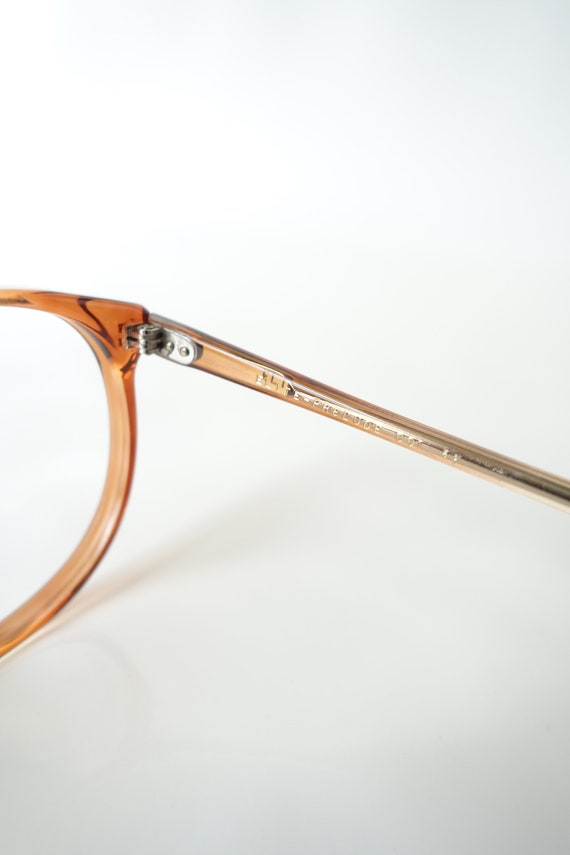 Vintage Round P3 Amber Eyeglasses – 1980s Oversiz… - image 5