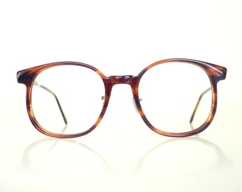 Vintage 1980s Round Glasses – Womens Pathaway Glasses made in the USA – Dark Brown Amber Tortoiseshell Eyeglasses – NOS Vintage Sunglasses