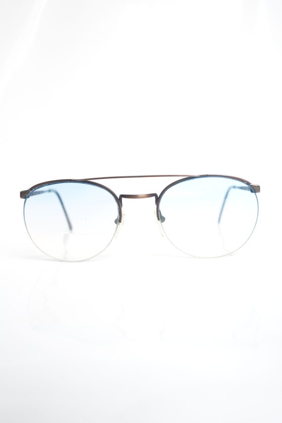 Vintage 1980s Bronze Avaitor Glasses – Mens Round… - image 2