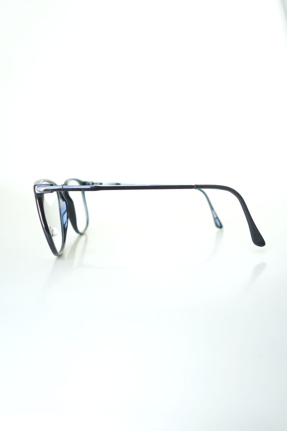 1980s Round Wayfarer Glasses - Womens Black Retro… - image 5