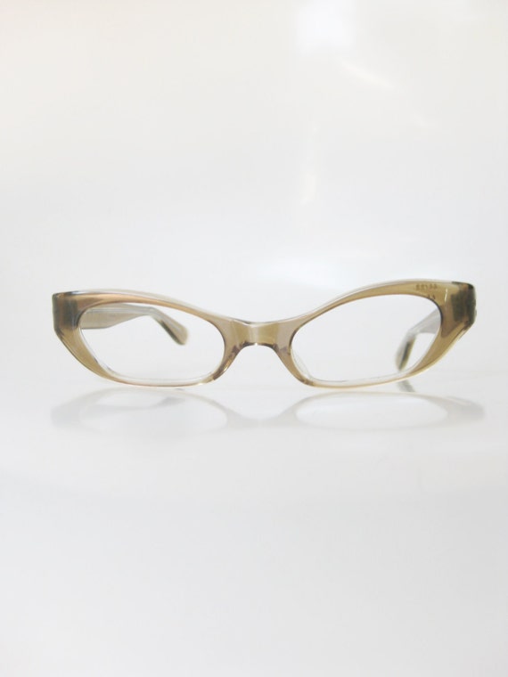 1960s Cat Eye Glasses - Vintage Womens Cat Eye Gl… - image 1